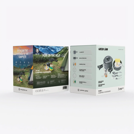 The Green Lion 10 IN 1 Camping Cookware is a diverse and indispensable cookware set that accompanies one in every outdoor activity. This set is ideal 