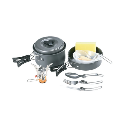 The Green Lion 10 IN 1 Camping Cookware is a diverse and indispensable cookware set that accompanies one in every outdoor activity. This set is ideal 