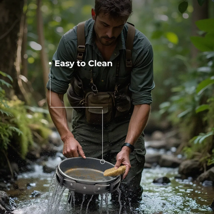 The Green Lion 10 IN 1 Camping Cookware is a diverse and indispensable cookware set that accompanies one in every outdoor activity. This set is ideal 