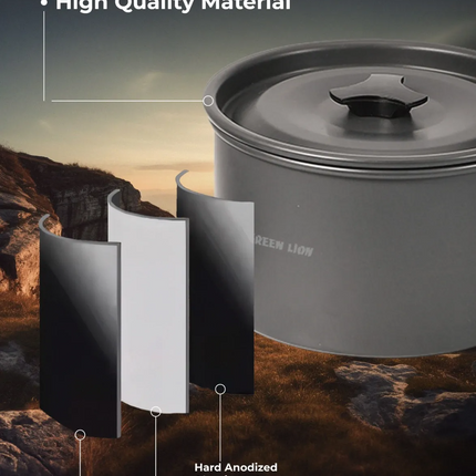 The Green Lion 10 IN 1 Camping Cookware is a diverse and indispensable cookware set that accompanies one in every outdoor activity. This set is ideal 