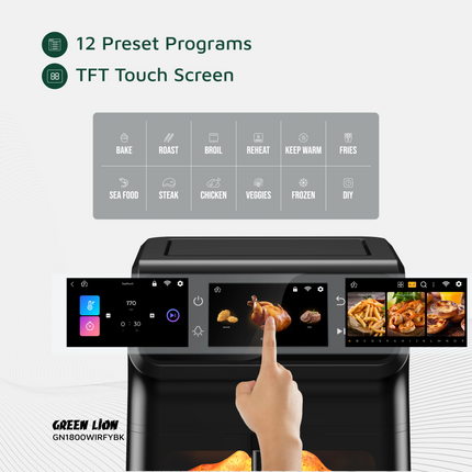 Green Lion Smart Air Fryer 6.5L is an efficient and convenient kitchen device for oil-free, healthier meal preparation. Constructed from durable polyp