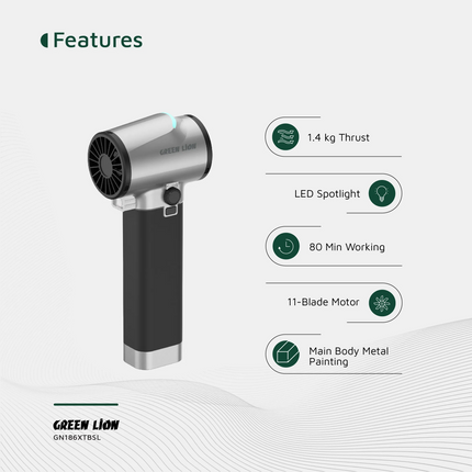 Green Lion GB-186X Turbo Blender is a turbo, a high-performance portable blower for efficiency and durability. Constructed from a robust combination o