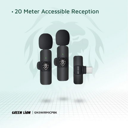 The Green Lion 3 in 1 Wireless Microphone is a groundbreaking audio device designed for superior sound capture and versatility. One of its standout fe