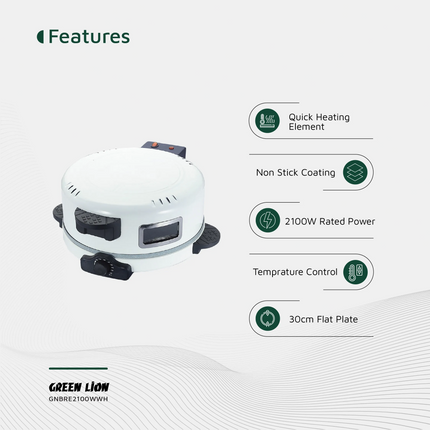 Green Lion Classic Bread Maker 2100W - The Green Lion Classic Bread Maker is a landmark 2100-watt machine in white designed to simplify home baking and make it more precise and efficient