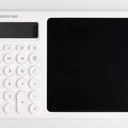 Presenting the Green Lion CalcWrite Pro, a favorite tool for quick calculations and taking notes. This clever gadget is a combination of a writing pad