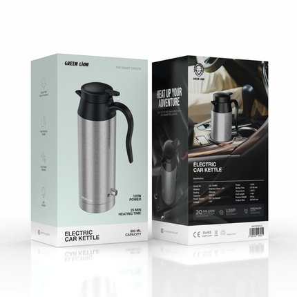 Electric Car Kettle Green Lion has the portability and soundness needed to provide boiled water while you are on the move. High-quality stainless stee
