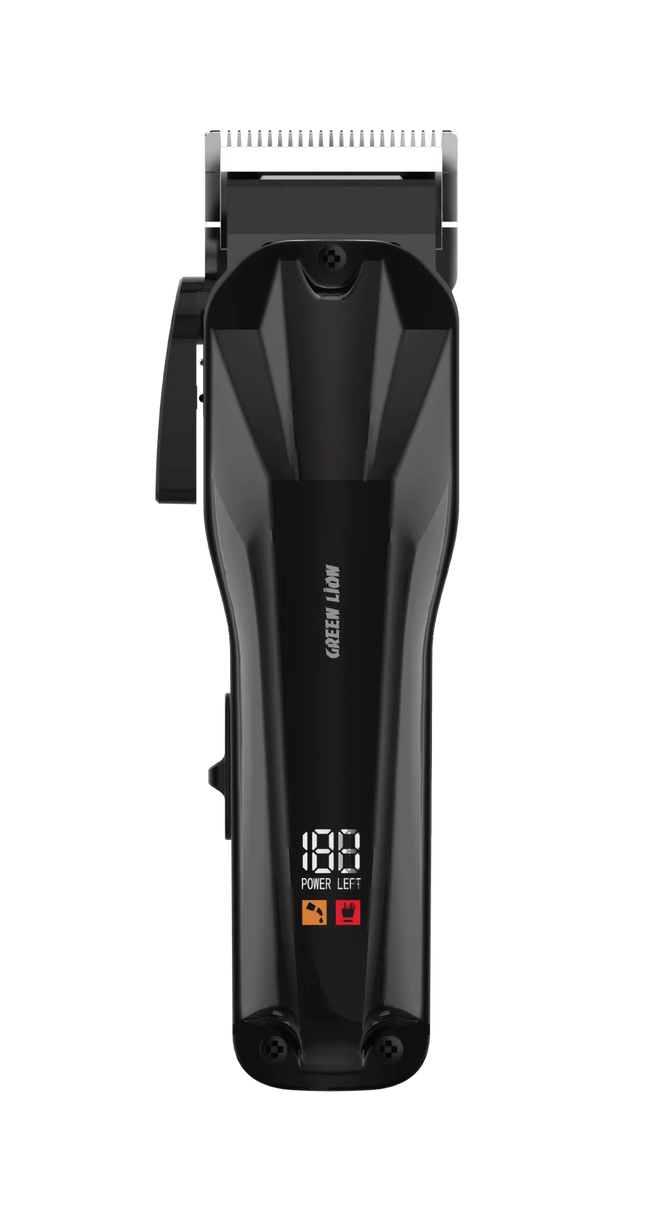 The Green Lion Clip Pro Professional Hair Clipper is designed for precision, power, and versatility. With a stainless steel blade and a 6000 RPM motor
