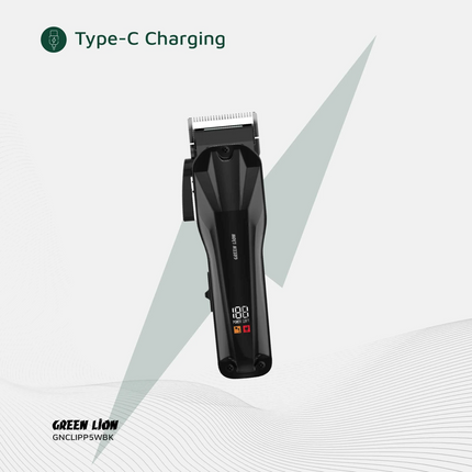 The Green Lion Clip Pro Professional Hair Clipper is designed for precision, power, and versatility. With a stainless steel blade and a 6000 RPM motor