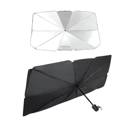 Protect your car against sunlight with Green Lion Car Windshield Umbrella! You can use this light, compact, and retractable umbrella for cars, commerc