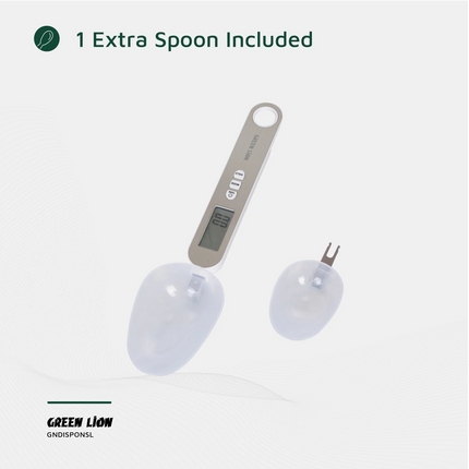 The Green Lion Digital Spoon Scale is a versatile, accurate measuring spoon for kitchen and professional use. It is made of durable stainless steel an