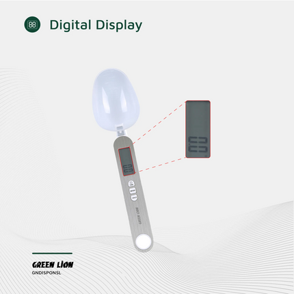 The Green Lion Digital Spoon Scale is a versatile, accurate measuring spoon for kitchen and professional use. It is made of durable stainless steel an