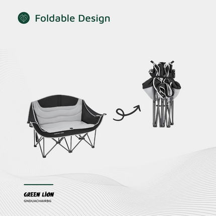 The Green Lion Double Camping Chair brings comfort, convenience, and toughness all together in one product; therefore, it is an essential partner in y