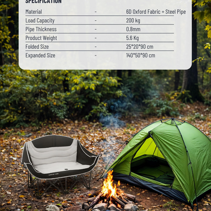 The Green Lion Double Camping Chair brings comfort, convenience, and toughness all together in one product; therefore, it is an essential partner in y