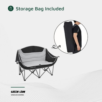 The Green Lion Double Camping Chair brings comfort, convenience, and toughness all together in one product; therefore, it is an essential partner in y