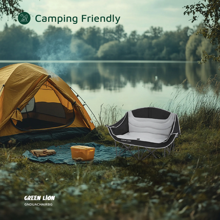 The Green Lion Double Camping Chair brings comfort, convenience, and toughness all together in one product; therefore, it is an essential partner in y