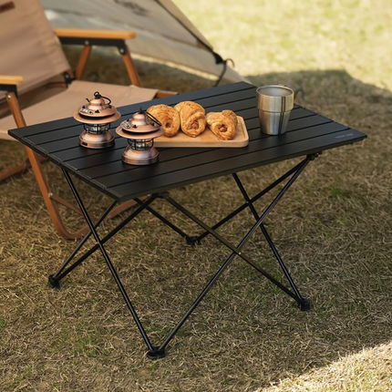 The Green Lion Foldable Camping Table is lightweight and durable for outdoor adventure. This product is constructed with superior quality aluminum, an