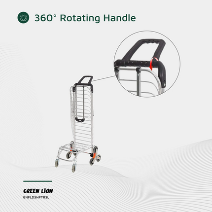 Whether one is going shopping or carrying groceries from home, the Green Lion Foldable Shopping Trolley is a very useful companion. It is built from d