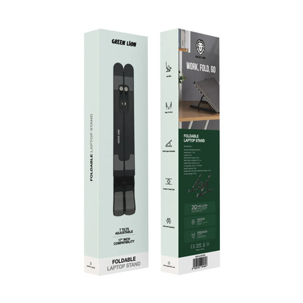 The Green Lion Foldable Laptop Stand brings style, velocity, and agility to the office desk. It helps create a better work environment in the workspac