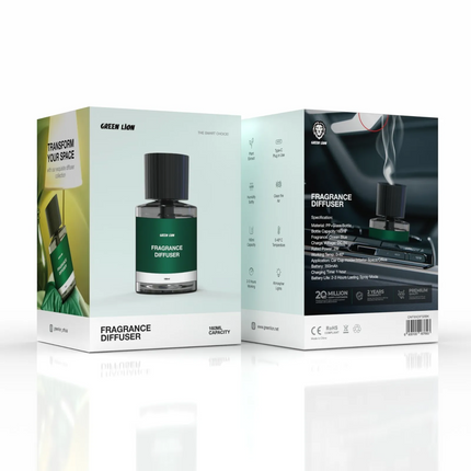 Have a fresher and sweet-smelling atmosphere with Green Lion Fragrance Air Diffuser. Featuring a 350mAh battery and 2-3 Hours Lasting Spray Mode, this