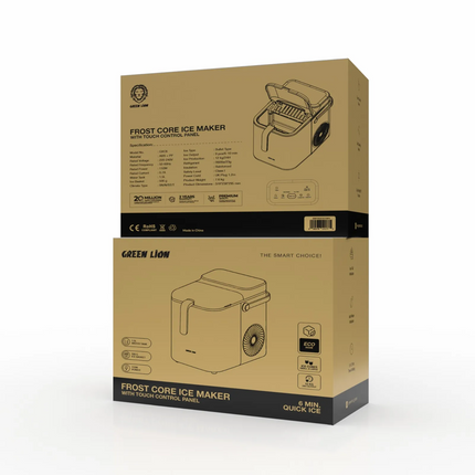 The Green Lion Frost Core Ice Maker is a compact yet efficient device that makes quality bullet-shaped ice quickly and with ease. Made of durable ABS 