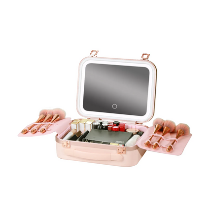 The Green Lion Fest Makeup Bag is a multipurpose, chic, advanced cosmetic storage option. It is durable but lightweight as it is made of PC + aluminum