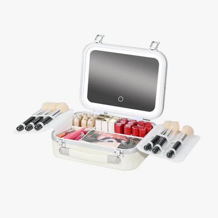 The Green Lion Fest Makeup Bag is a multipurpose, chic, advanced cosmetic storage option. It is durable but lightweight as it is made of PC + aluminum