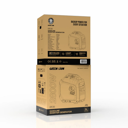 The Green Lion Gasoline Inverter Generator GTR120 ensures a steady and adequate power supply meant for various applications. Powered by a 4-stroke, 12
