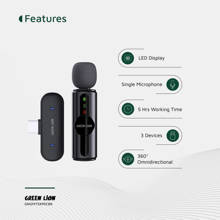 The Green Lion GM-75X Microphone 3 In 1 is the ultimate content creator and professional audio solution. Constructed with a condenser mic and high-qua