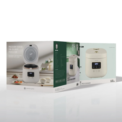 The Green Lion GRC-10 Digital Rice Cooker 2L is versatile and efficient in the kitchen, intending to simplify your cooking. High-quality PP material a