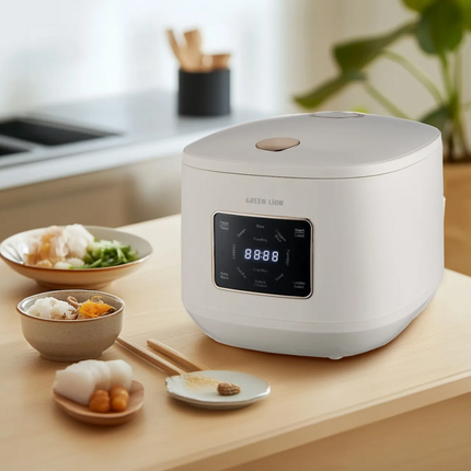 Green Lion GRC-20 Digital Rice Cooker 5L - The Green Lion GRC-20 Digital Rice Cooker 5L is a multi-functional and time-saving assistant for the kitchen, which makes cooking easier