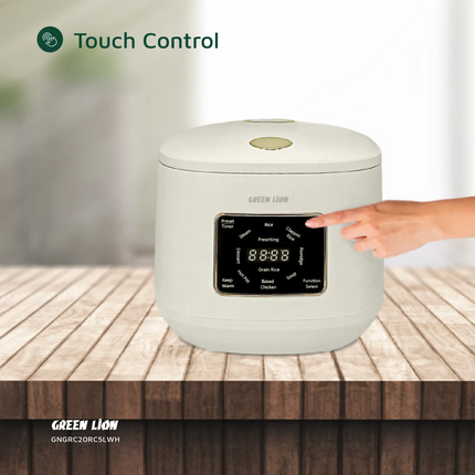 Green Lion GRC-20 Digital Rice Cooker 5L - The Green Lion GRC-20 Digital Rice Cooker 5L is a multi-functional and time-saving assistant for the kitchen, which makes cooking easier