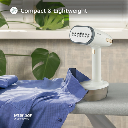 Green Lion Steam 1800W Garment Steamer utilizes strong and effective wrinkle removal with 1800W rated output and a 35-second quick heat-up time. Built
