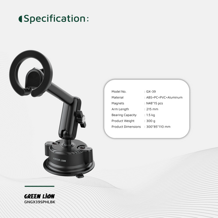 Green Lion GX-35 Suction Phone Holder is strong, durable, and bendable, and hence it is the best phone accessory. Constructed of zinc alloy and ABS, t