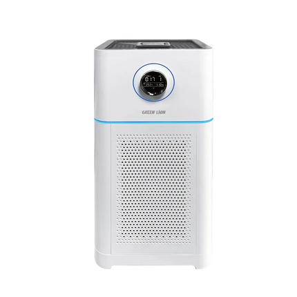 The Intelligent Air Purifier Pro features excellent air quality, and this Green Lion product is white in color. Sleek in design and made of rigid ABS 