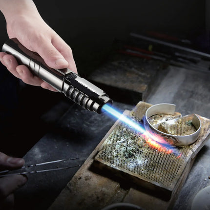 GREEN LION JET FLAME  WINDPROOF LIGHTER - SILVER