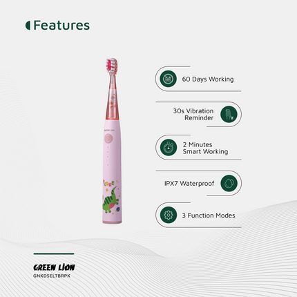 The Green Lion Electric Toothbrush, designed for Children's use, has been targeted at kids between the ages of two and ten in the hope of being more e