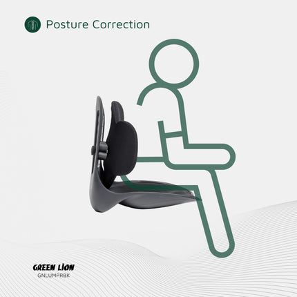 GREEN LION LUMBAR PRO ADJUSTABLE BACK SUPPORT - BLACK