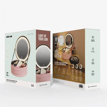The Green Lion Makeup Organizer Pro embodies elegance and functionality, making it a beauty enthusiast's best friend. This makeup organizer is designe