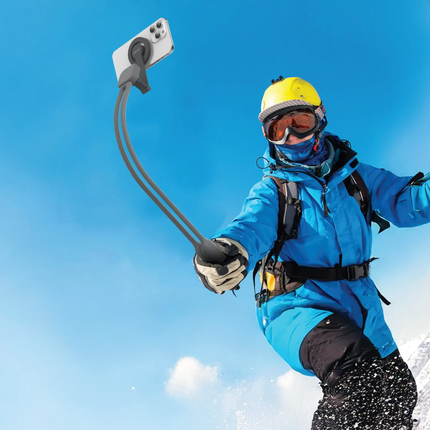 The Green Lion MagSafe Neck Phone Holder in Grey is a flexible and handy accessory meant to use your phone hands-free. Made from a strong combination 
