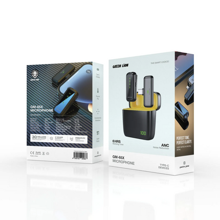 The Green Lion SX5 Microphone is a high-quality microphone that seamlessly records audio on devices with Type-C and Lighting. Constructed from durable