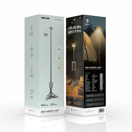 The Green Lion Mini Camping Light Compact | Powerbank | Adjustable is a multipurpose portable light weighing only 250 grams. These lights are made fro