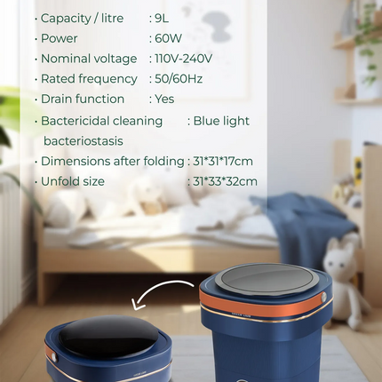 A rubbish, compact unit that deploys quickly in small spaces like apartments, dormitories, studios, etc. Its unique timer (working modes for 4 minutes