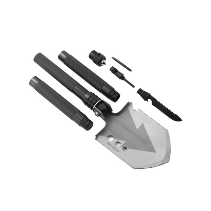 The Green Lion Multi Shovel is an all-around, robust, multifunctional tool for outdoor actions and emergencies. It is made of stainless steel 420 and 