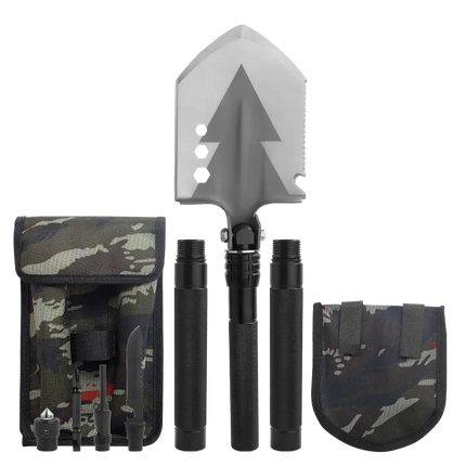 The Green Lion Multi Shovel is an all-around, robust, multifunctional tool for outdoor actions and emergencies. It is made of stainless steel 420 and 
