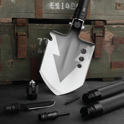 The Green Lion Multi Shovel is an all-around, robust, multifunctional tool for outdoor actions and emergencies. It is made of stainless steel 420 and 