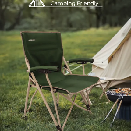The Green Lion
Outdoor Camping Chair is designed to elevate your comfort and enjoyment in
natural settings. This chair comes equipped with a convenien