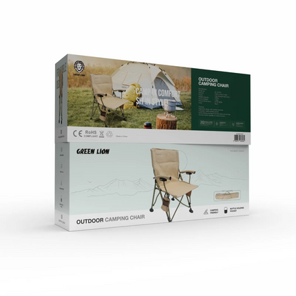 The Green Lion Outdoor Camping Chair with Carrying Bag spells out convenience for any outdoor expeditions. It consists of robust 1100D Oxford fabric a