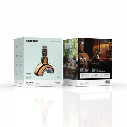 The green Lion Olara Fragrance Diffuser imparts sublime relaxation and a soothing scenario to any space. Constructed from durable PP material, it comp