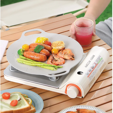 The Green Lion Portable Outdoor Stove 3.5KW in beige is great and efficient for cooking on all your outdoor adventures. This product is constructed fr