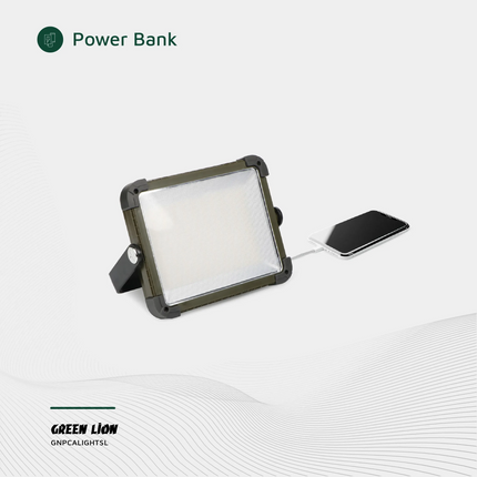 The Green Lion Solar Light, with a 7200mAh battery and power output of 25W, is a handy option for camping trips. The Aluminum and acrylonitrile butadi